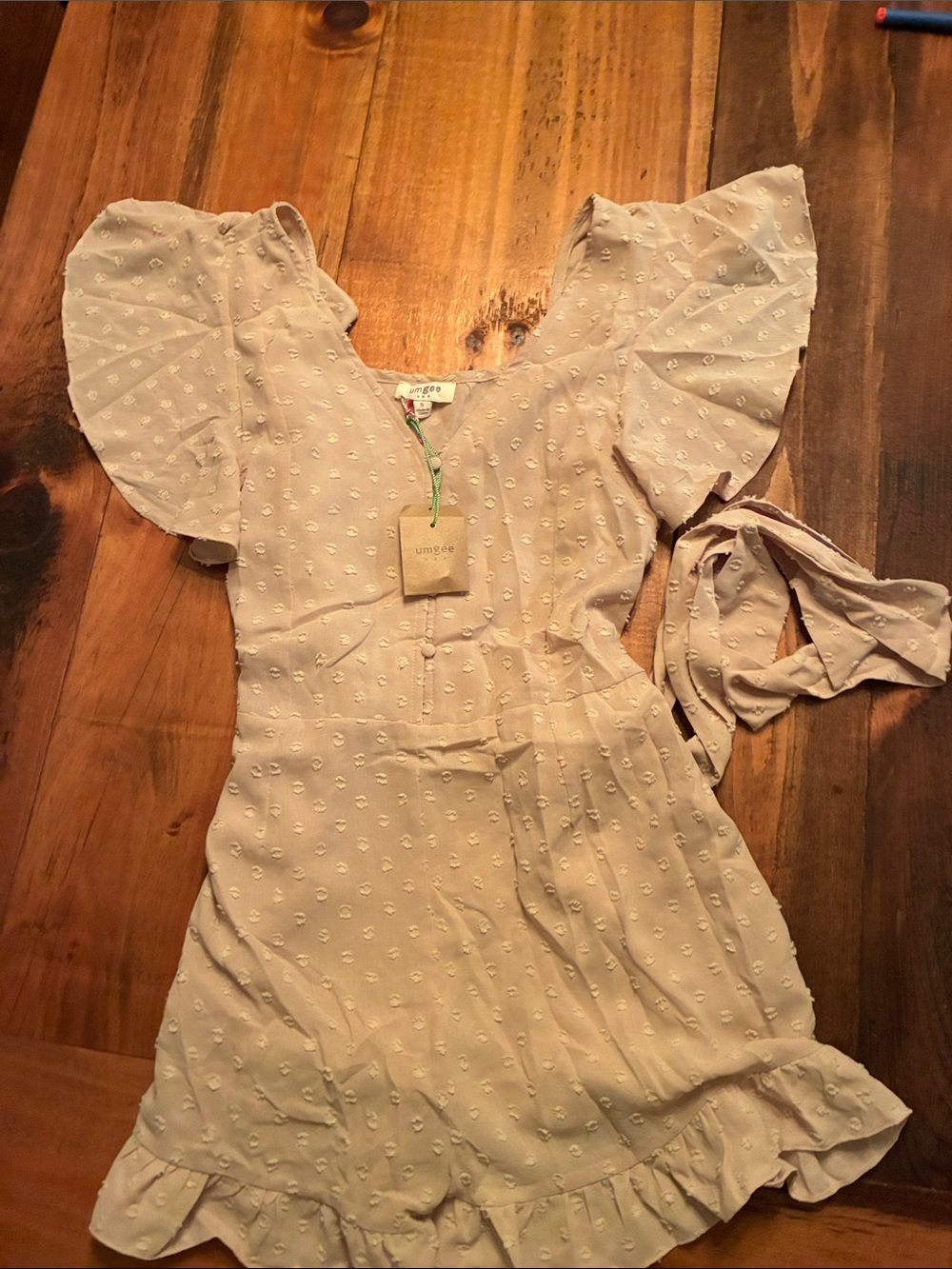 Light Pink Eyelet Ruffle Romper